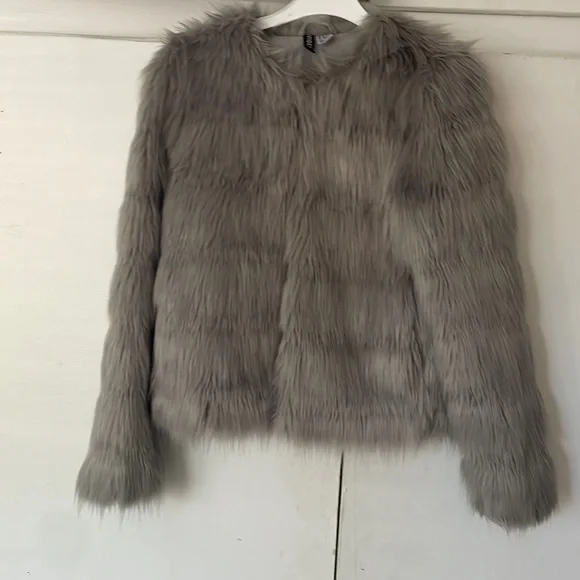 Jackets Coats H M Divided Faux Fur Jacket Poshmark